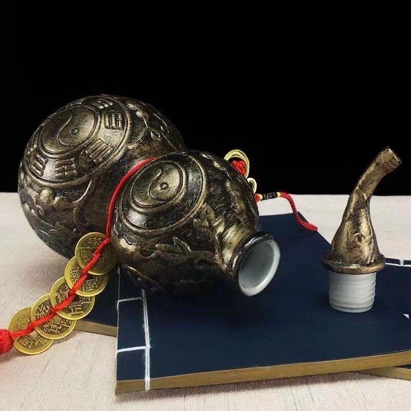 陶瓷葫芦摆件厨房在西北角门对门卧室厨房厕所窗户门口五帝钱挂件