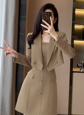 两件套高级感气质短款小西装套装2025春女装新款两件套裙子2131