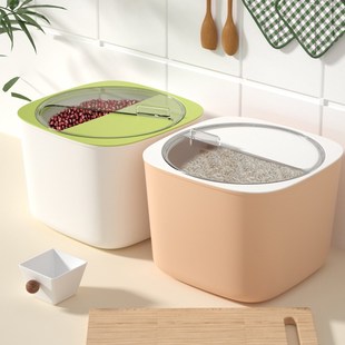 焕龙旋转米桶密封五谷杂粮桶大号米面桶轻奢日式 厨房储物桶防尘防