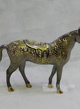 马铜马生肖马生日礼物巴基斯坦铜器摆件欧式工艺品手工马