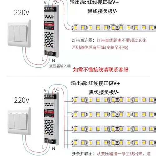 5MM宽2835灯带LED灯条12v24V低压8毫米自粘线形灯客厅吊顶线条灯