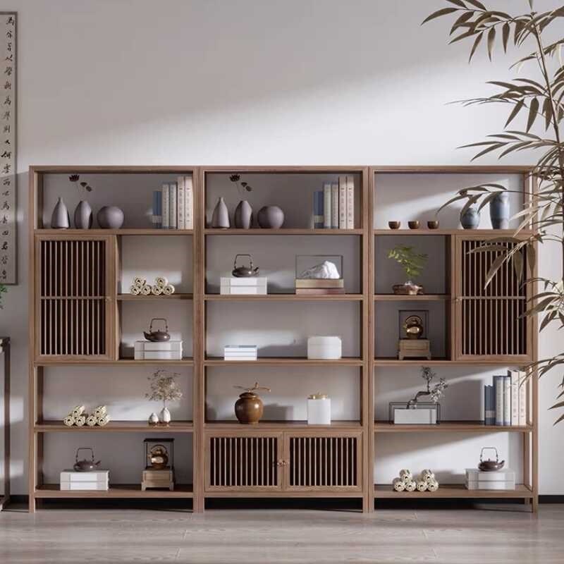 新中式实木博古架货架多宝阁客厅隔断置物茶叶展示柜茶室家用办公