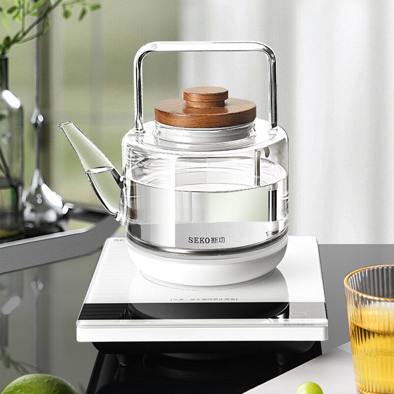 新功家用底部上水电热水壶泡茶专用烧水壶全自动玻璃电水壶W41