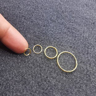 金色钥匙圈环金属钥匙环线圈汽车钥匙扣饰品小挂件圆形大小圈细环