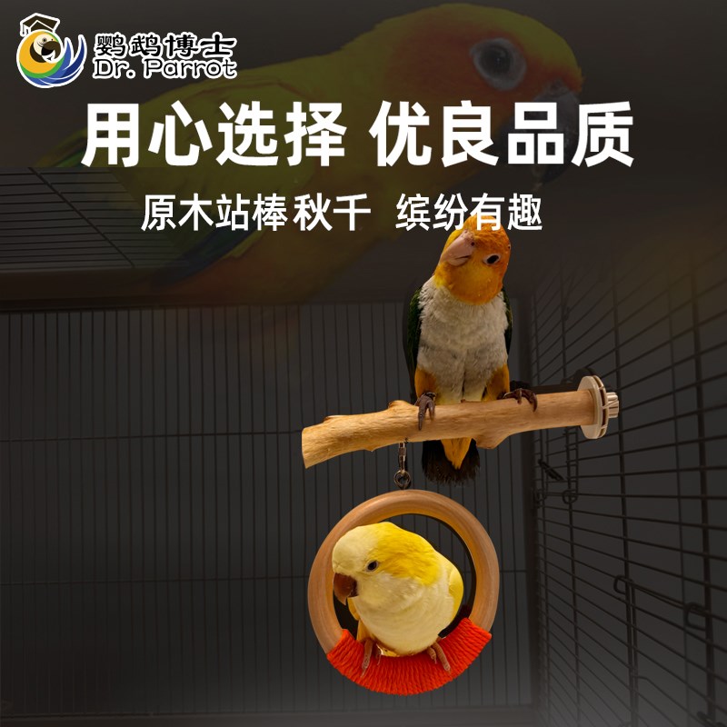 鹦鹉玩具鸟用品站棒秋千云梯爬梯子虎皮牡丹玄凤磨爪站杆鸟笼配件