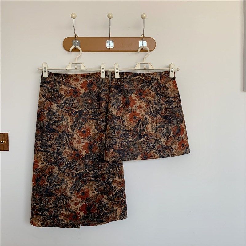大码半身裙女春秋复古油画风短裙小个子高腰a字裙胖mm显瘦包臀裙,女装/女士精品,半身裙,淘宝优惠券,粉丝福利购,淘宝优惠卷