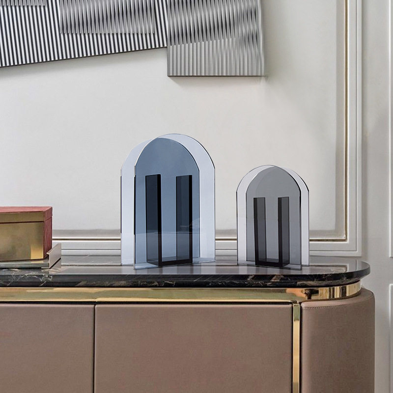 艺贝子创意轻奢亚克力玻璃花瓶插花器摆件客厅电视柜酒柜装饰品