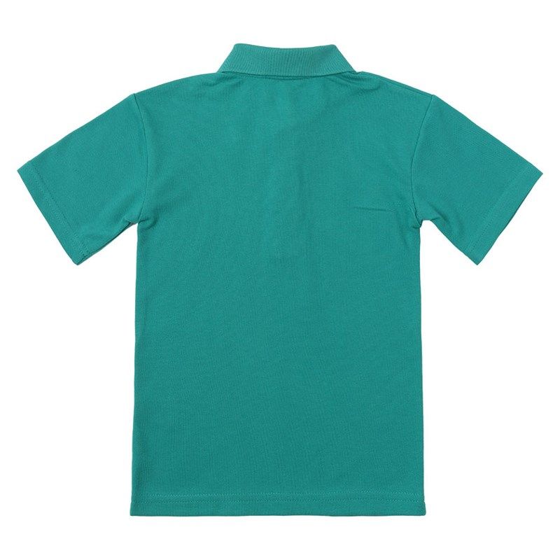 短袖校服夏天透气宝石绿T恤翻领衫男童女童中小学生纯绿色夏季班