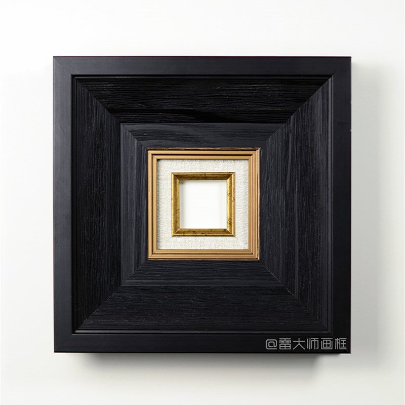 实木油画框外框相框架美式欧式复古典简约挂墙装裱中古线条镜定制