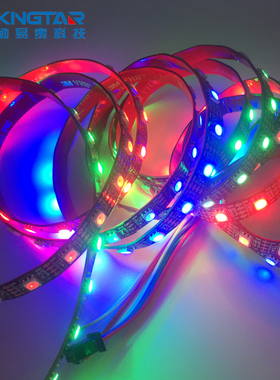 GS8208 断点续传 12V 60LED内置IC5050 RGB灯带 全彩程式设计数字