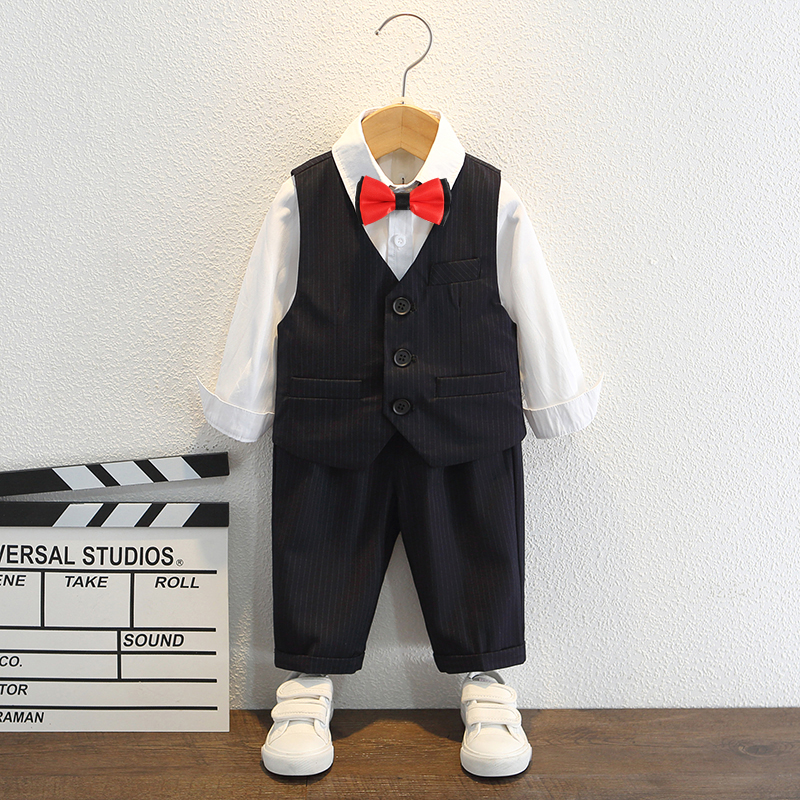 男童春装2023新款西装套装花童婚礼伴童礼服男孩儿童小主持人服装