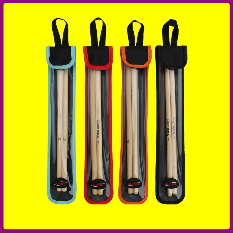 架子鼓鼓棒包鼓槌袋鼓锤套透明彩色可背可提儿童小架子鼓棒袋便携