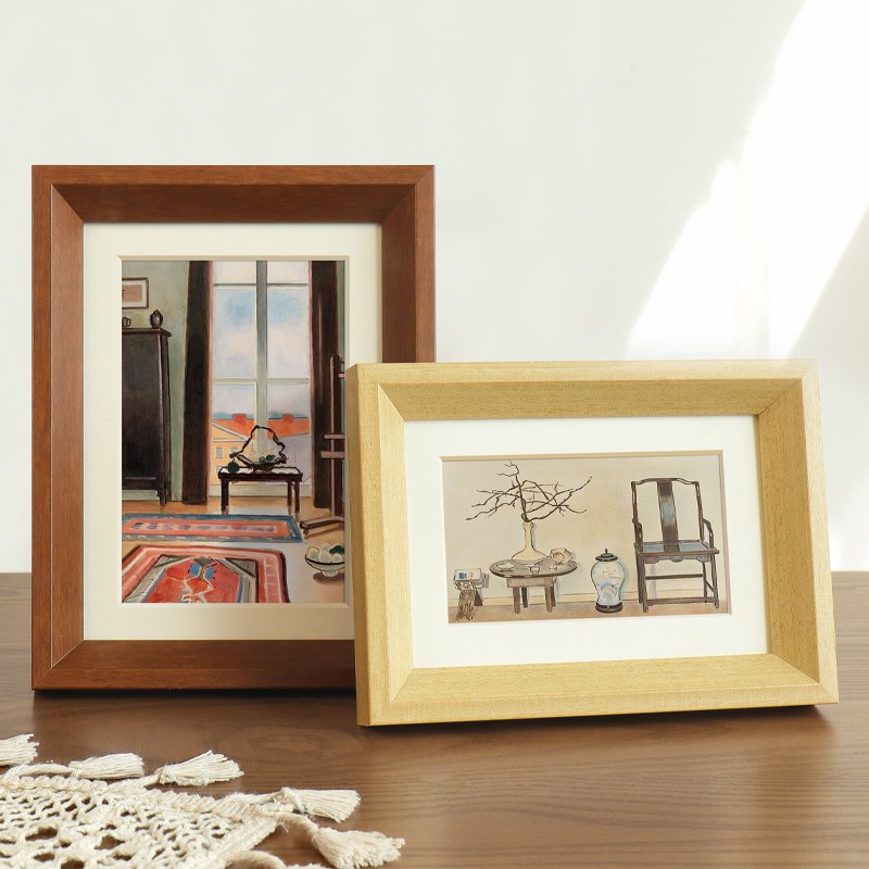 高级感相框空框摆台洗照片加打印做成相片6寸7寸8定制diy复古摆件