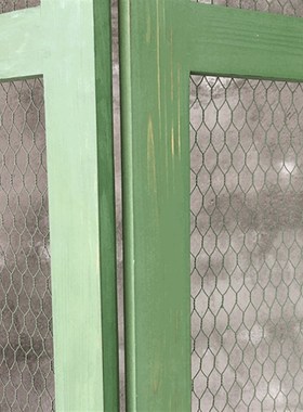 美式LOFT铁艺实木屏风 绿色复古做旧客厅玄关隔断 橱窗背景包邮