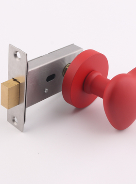 依佰利美式隐形门锁心形门把手单面球形锁红色爱心单把手暗门锁