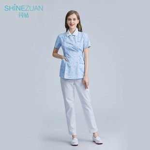 护士服分体短款套装长短袖医护口腔医院时尚月子美容服导医工作服