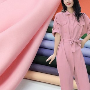 春夏时尚斜纹豪华呢绒抗皱布料 职业工装A字裙短裤西套装面料散剪