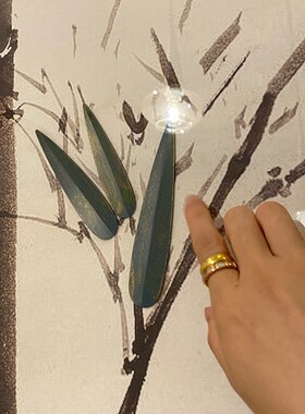 若奈《节节高》竹叶入画手绘清雅东方客厅餐厅书房茶室新中式挂画
