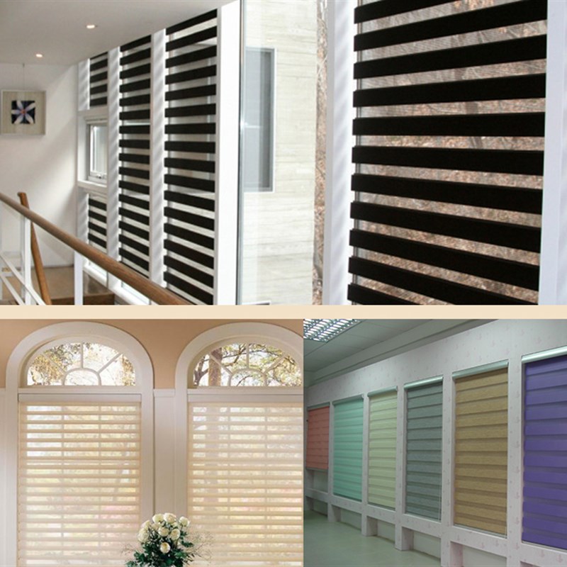 卷帘百叶窗帘成品遮光欧式窗帘定制办公室柔纱帘厨房客厅双层窗帘