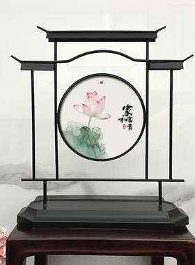 承沁新中式工艺品家居书房电视柜玄关客厅装饰品摆件卧室禅意摆设