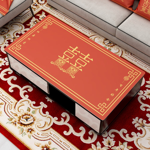 婚庆用品皮革茶几桌布防水防油易擦洗pvc餐桌垫客厅婚礼电视柜垫