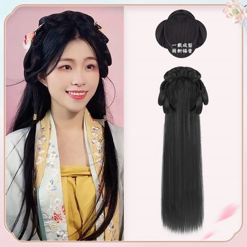 古装汉服假发包一体式懒人发箍全头套古风手残党发髻日常垫发造型