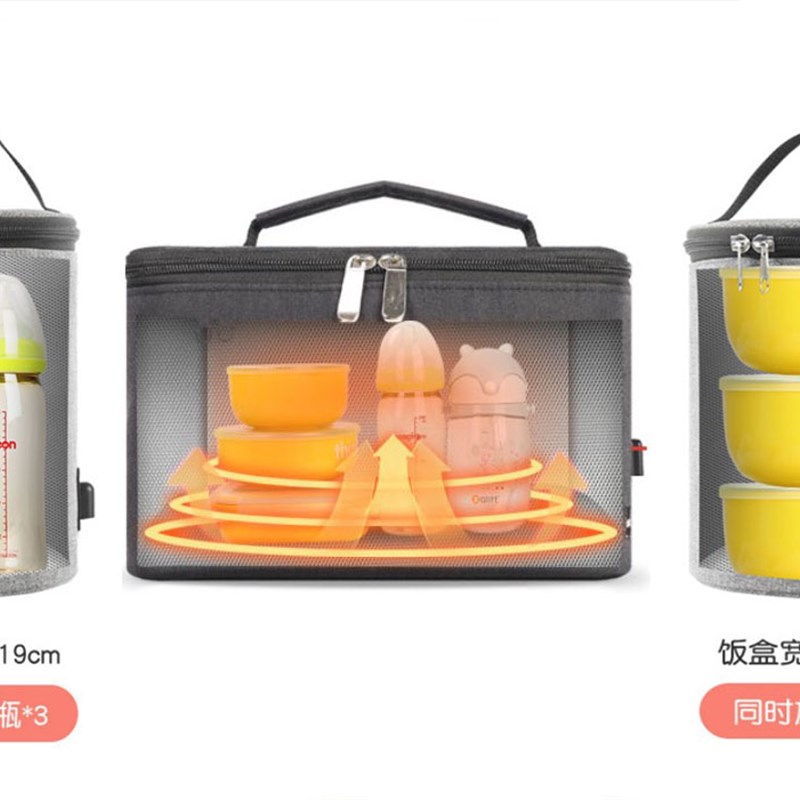 车载保温箱食品保温箱户外USB电热饭盒母乳加热显示温度12V保温杯