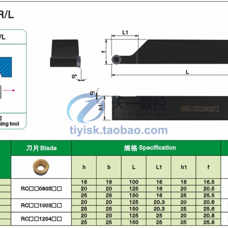 圆刀片刀杆SRACR/L1616H06/08 2020K06/08/10/12 2525M08/10/12