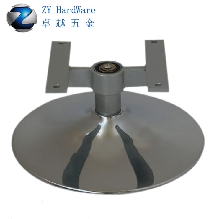 型沙发椅轴镀配件旋转底休闲五金Y盘转椅喇叭底座家具转盘电