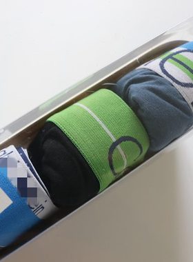 然然 条男士纯棉内裤换退一3平角裤不家盒