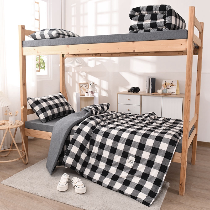 A类纯棉学生宿舍三件套床上用品四寝室儿童单人床品全棉床单被套