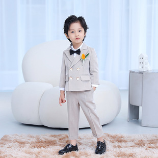 男童西装宝宝周岁生日礼服套装加绒幼儿园合唱主持小西服钢琴演出