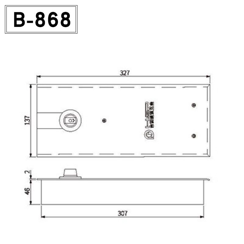 合和建筑五金868地弹簧重型商用承重200公斤玻璃门锁地弹璜 车位图片
