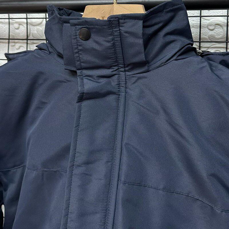 童装中大童棉衣男童中长款冬季棉服帽子可拆卸儿童加厚防风大衣
