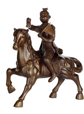 纯铜马上封侯摆件家居客厅工艺品摆设马上封猴办公室桌面饰品礼品