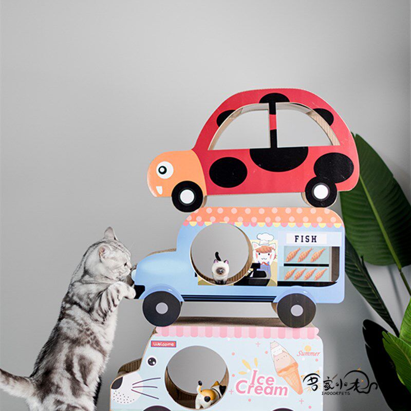汽车猫抓板磨爪器耐磨瓦楞网红猫窝猫房子逗猫大号猫咪猫别墅,宠物/宠物食品及用品,猫抓板,淘宝优惠券,粉丝福利购,淘宝优惠卷