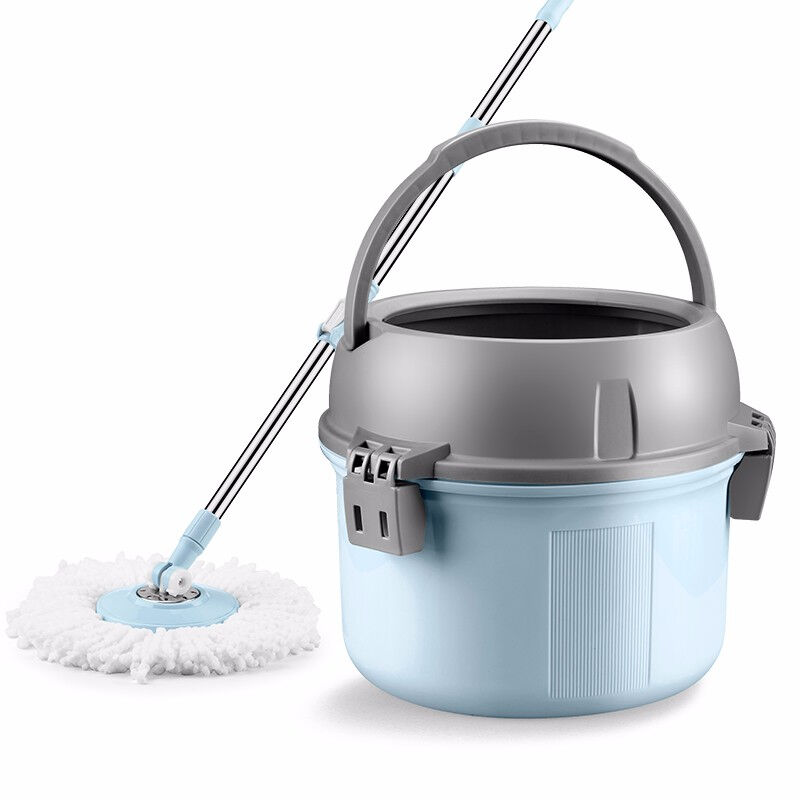 蓝浣熊(bluecoat)免手洗旋转带桶拖把单桶双驱动通用杆墩布单筒