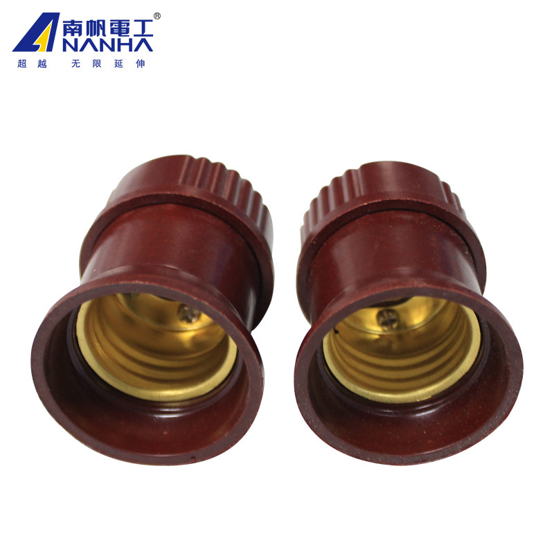 南帆 灯口灯座 灯头 悬吊式E27螺口灯头 吊灯头 灯座 罗口 10个装图片