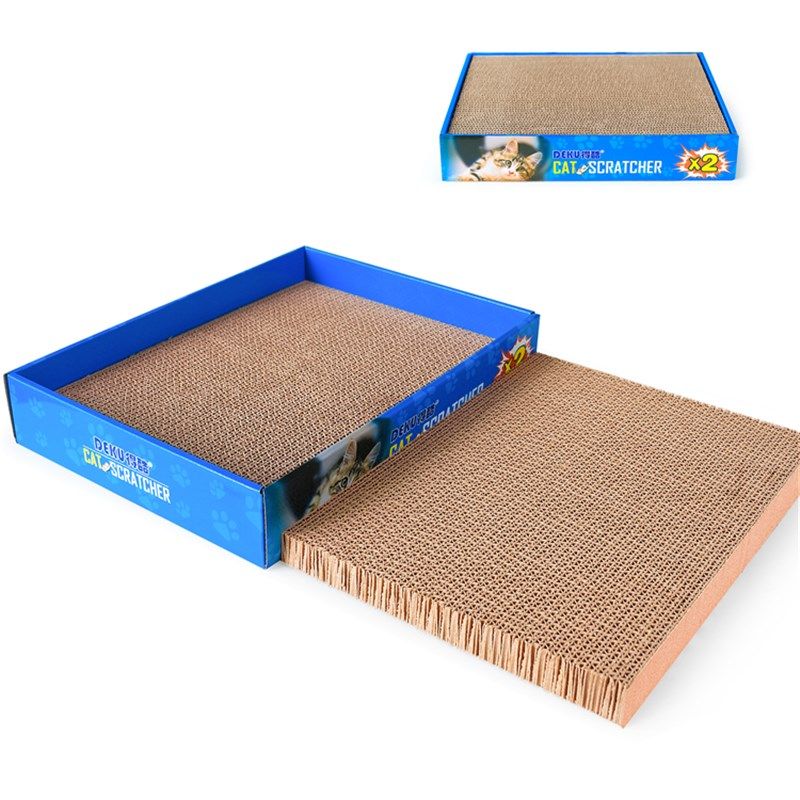 瓦楞纸猫抓板平板两块组合装磨爪玩具宠物用品挠毛蹭痒小型猫抓垫,宠物/宠物食品及用品,猫抓板,淘宝优惠券,粉丝福利购,淘宝优惠卷