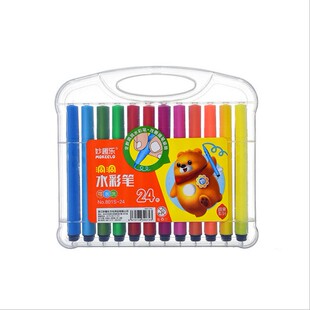 妙趣乐36色洞洞水彩笔大容量粗正姿三角杆儿童24可水洗绘画笔奖品