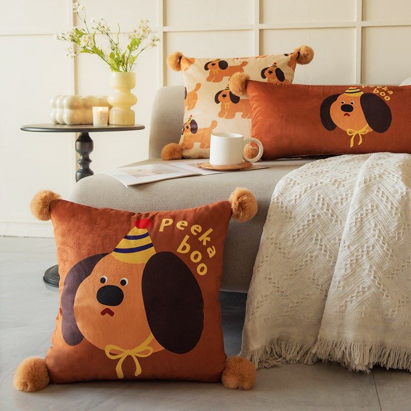 狗狗卡通沙发腰枕床头客厅长条抱枕车载靠枕夹腿睡觉腰靠定制尺寸,居家布艺,靠垫/抱枕,淘宝优惠券,粉丝福利购,淘宝优惠卷