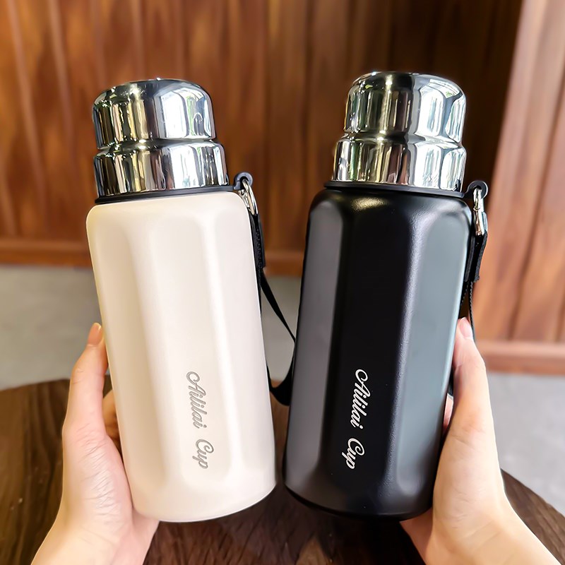 316不锈钢保温杯男水杯女泡茶大容量水壶便携户外茶水分离焖茶杯