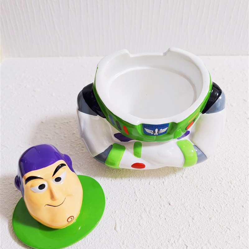 Toy Story玩具总动员巴斯光年陶瓷首饰盒存物罐茶壶菸缸收纳盒
