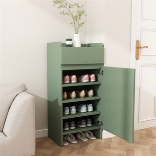 实木进门超窄鞋柜家用门口柜子鞋架子迷你小型入户单门玄关柜门外