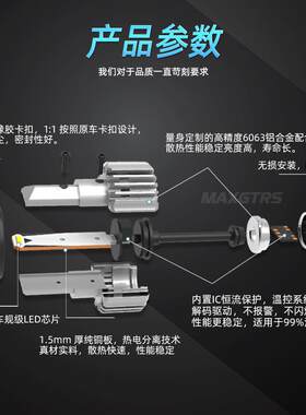 GR系列汽车LED倒车灯T15T201156带解码超亮流氓灯W16W改装辅助灯
