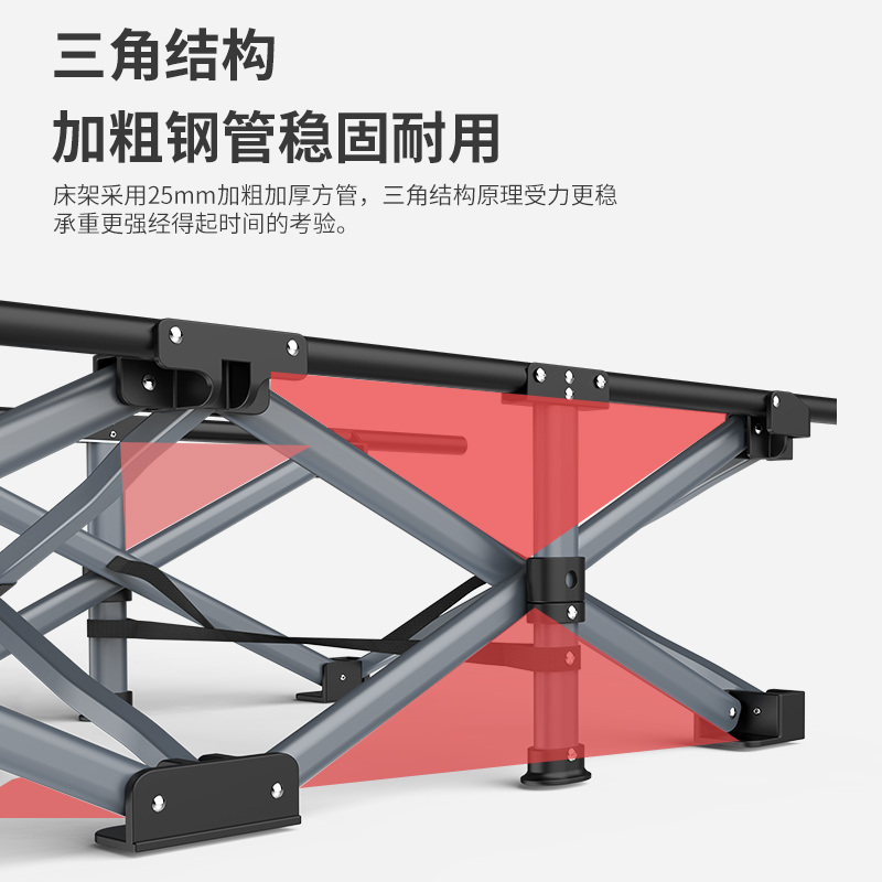 折叠床单人办公室午休躺椅行军床家用简易成人便携陪护床午睡神器