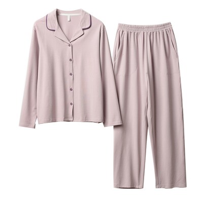 A类32支新疆长绒棉 女士家居服套装 长袖长裤睡衣 山东网店