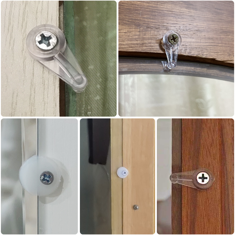 玻璃镜子固定托夹镜片塑料卡扣衣橱柜门玻璃扣便捷安装固定扣