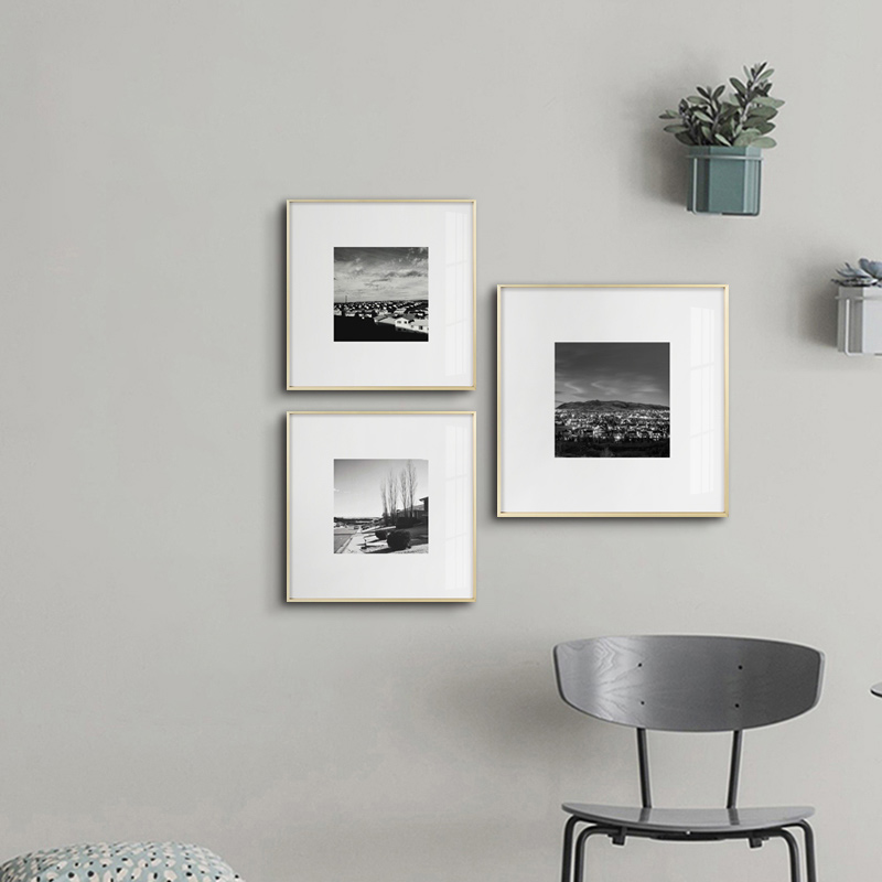 黑白装饰画摄影建筑风景照片挂画工业风样板间客厅抽象样板间壁画图片