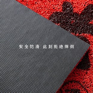 2025新年入户门地垫红色丝圈进门脚垫客厅家用乔迁喜庆除尘地毯